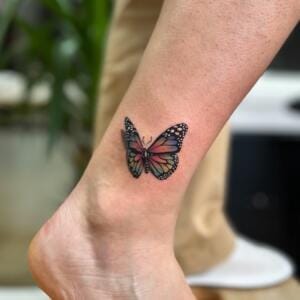 Colorfull butterfly tattoo