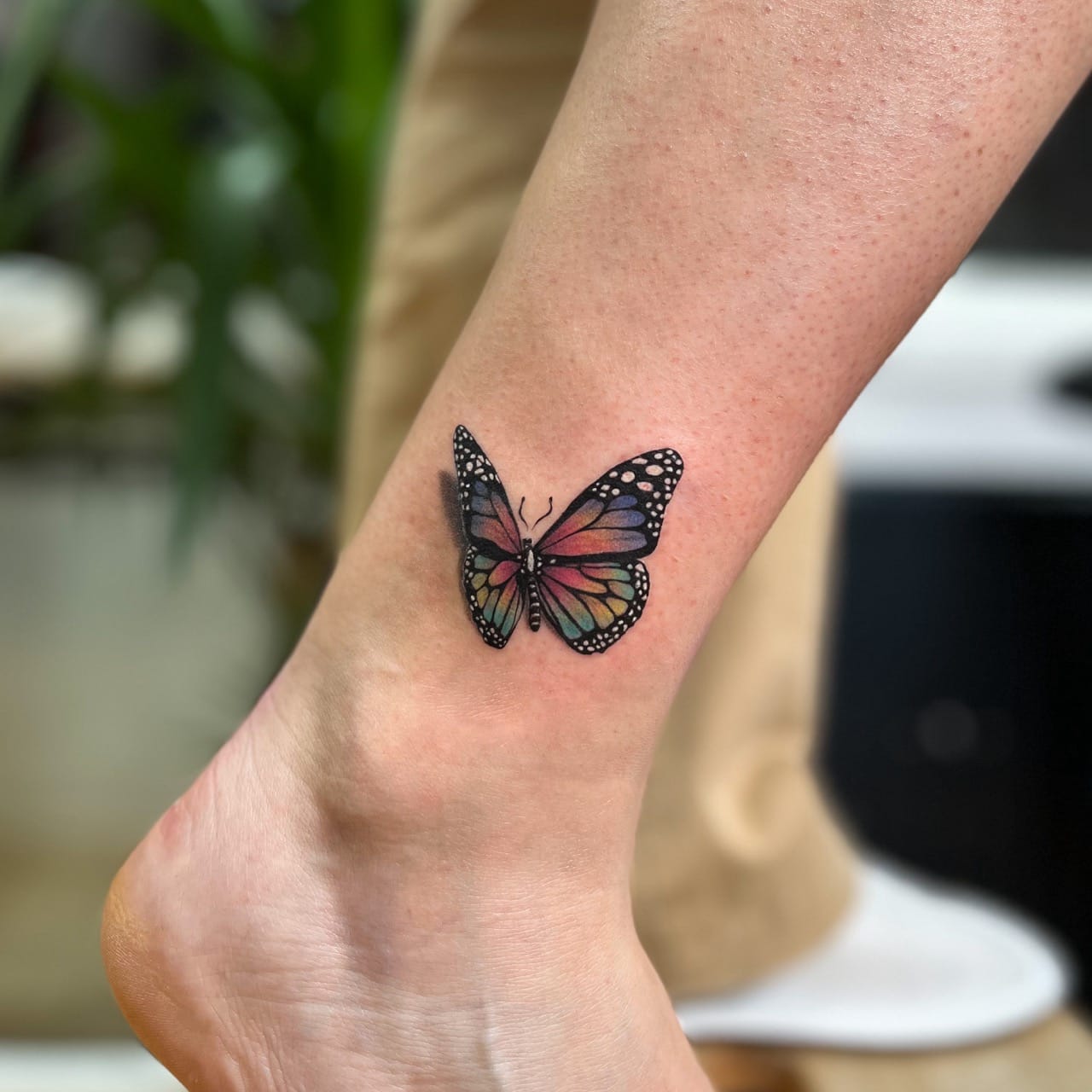Colorfull butterfly tattoo