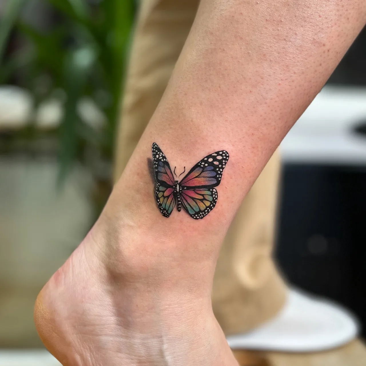 Colorfull butterfly tattoo